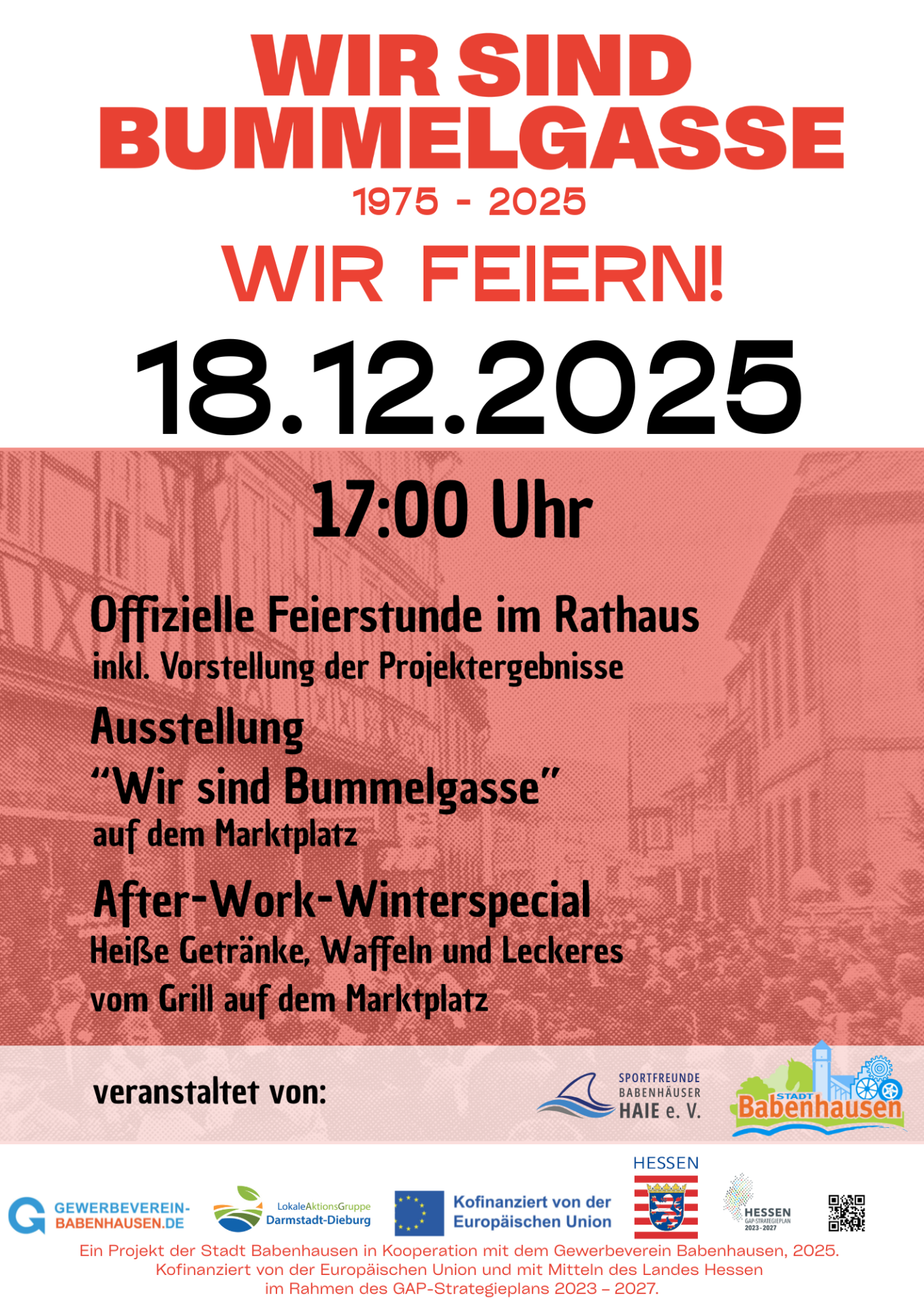 50 JAHRE BUMMELGASSE BABENHAUSEN - 1 Flyer 50 Jahre Bummelgasse