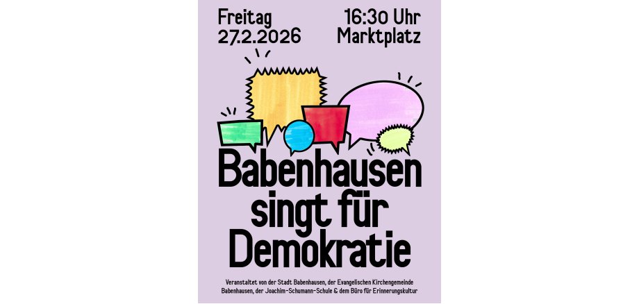 Plakat - Babenhausen singt für Demokratie