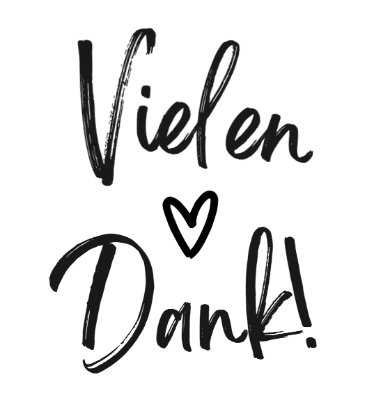 Schriftzug "Vielen Dank"