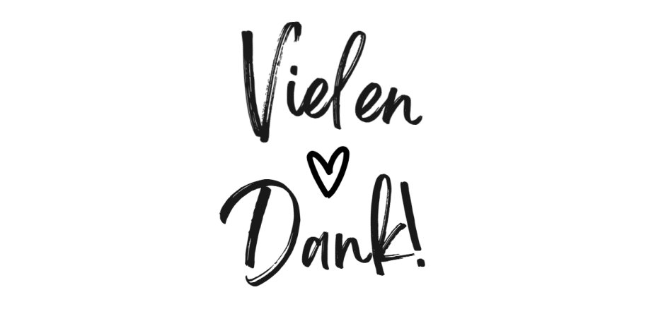 Schriftzug "Vielen Dank"