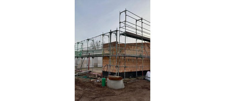 Rohbau der Kita Hergershausen