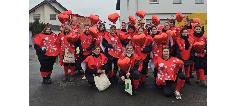 Gruppenfoto Stadtverwaltung Faschingsumzug