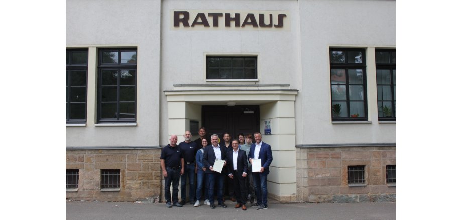 Rathaus Lichtentanne: Delegationen Babenhausen und Roßdorf (GV Lichtentanne, Pressestelle)