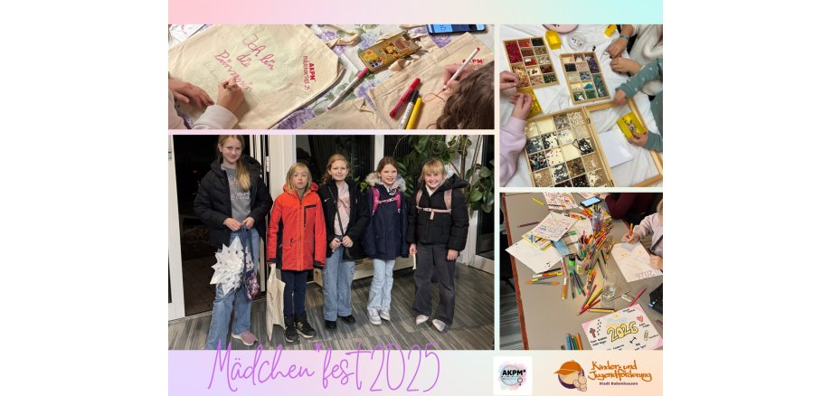 Collage mit versch. Bildern vom Mädchenfest