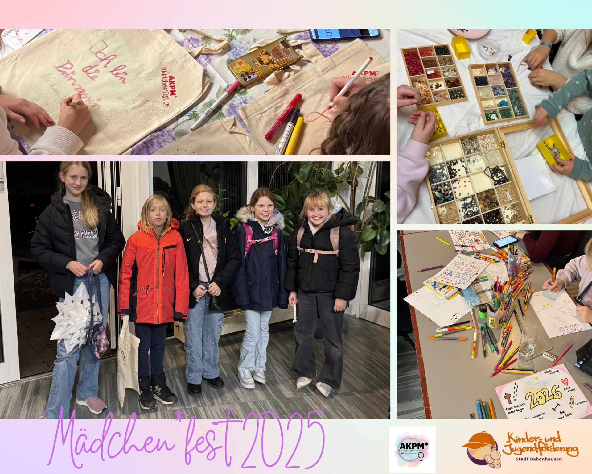 Collage mit versch. Bildern vom Mädchenfest