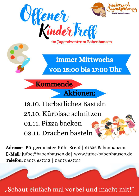 Flyer des Offenen Kindertreff