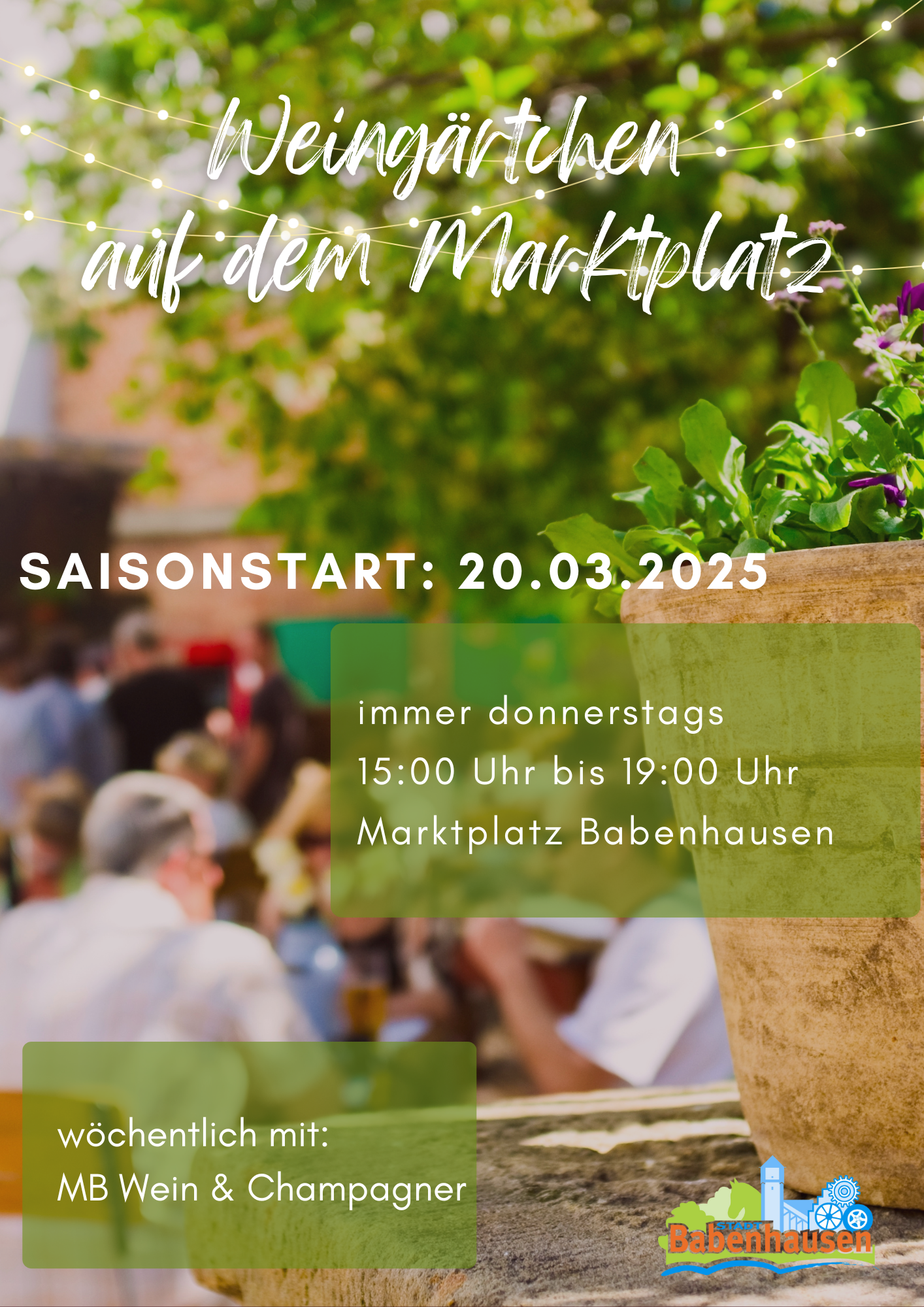 Flyer: Weingärtchen auf dem Marktplatz