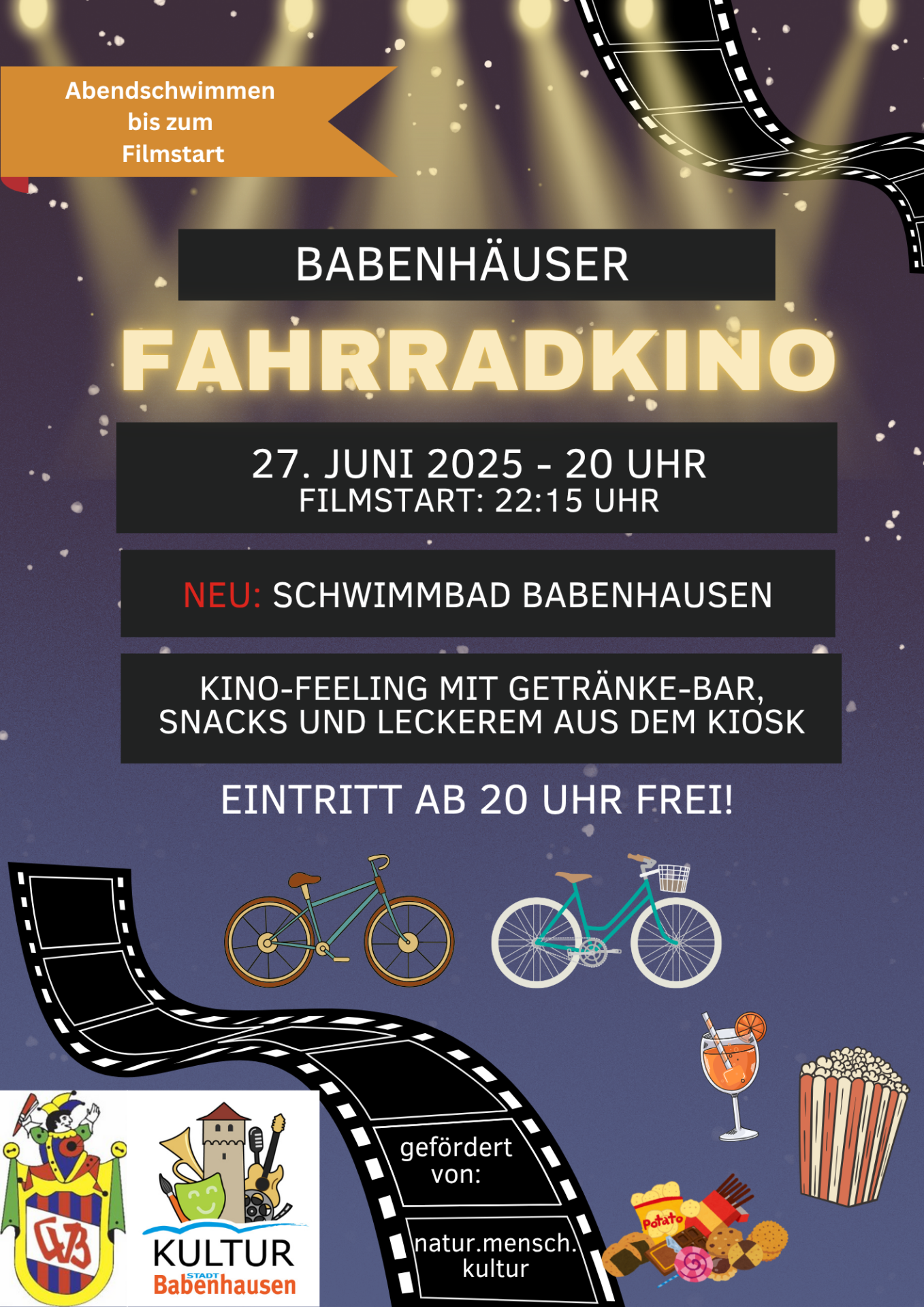 Öffnet den Flyer für das Fahrradkino