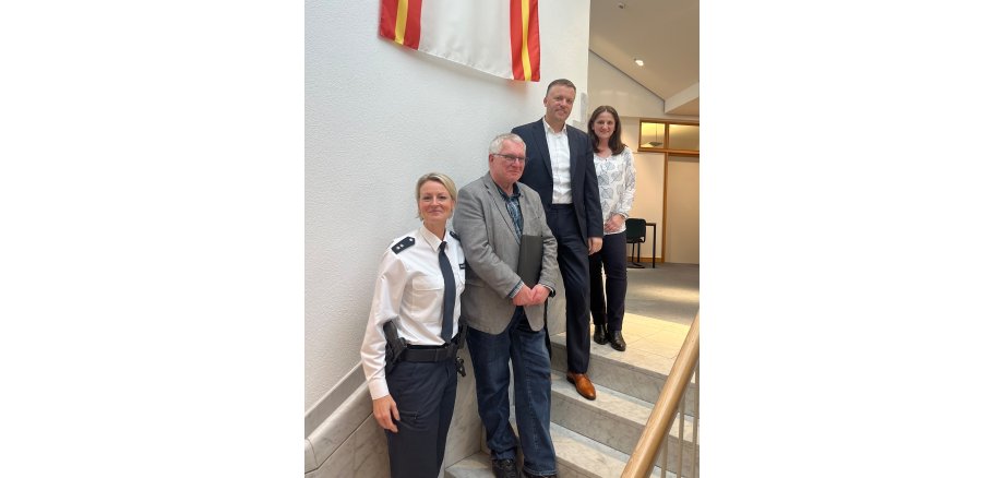 Gruppenfoto mit Herrn Just, Herrn Bürgermeister Stadler, Frau Höfler und Frau Hohenester