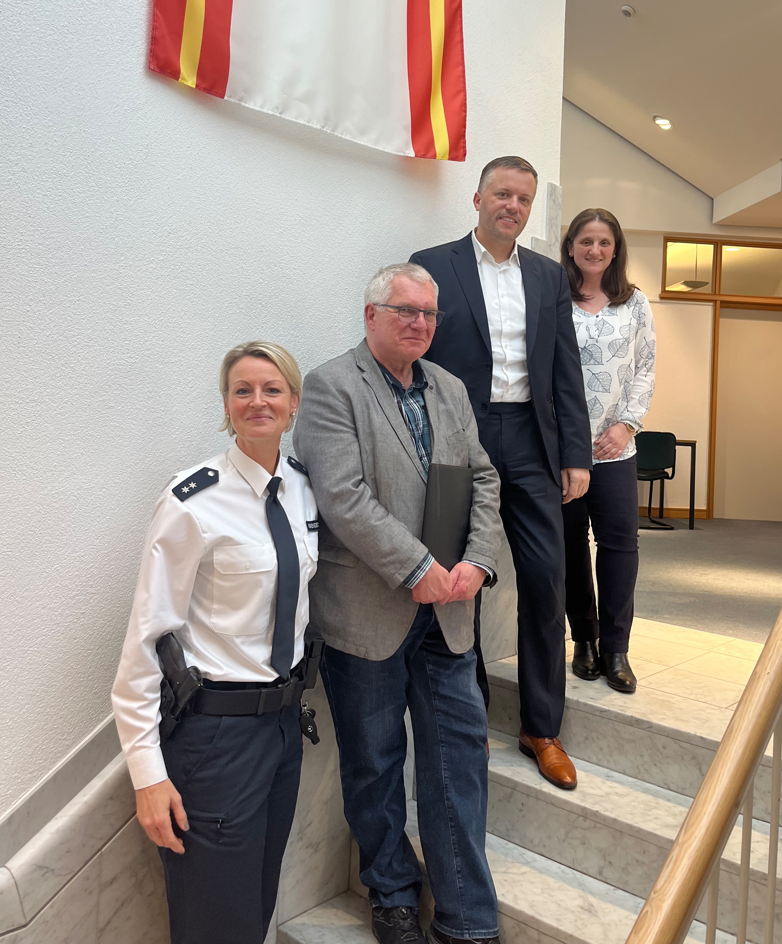 Gruppenfoto mit Herrn Just, Herrn Bürgermeister Stadler, Frau Höfler und Frau Hohenester