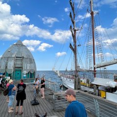 Ausblick auf ein Segelschiff