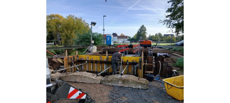 Bild der Baustelle Brücke