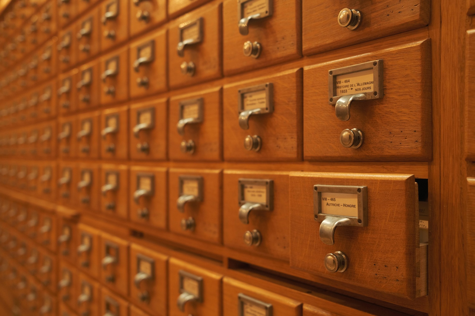 Nachaufnahme eines Archives