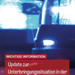 Update zur Unterbringungssituation in der Stadthalle.