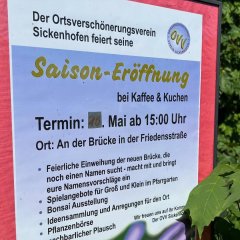 Ortsverschönerungsverein Sickenhofen feiert seine Saison Eröffnung