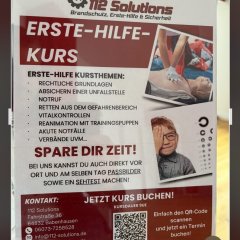 Flyer: 112 Solutions Erste-Hilfe-Kurs
