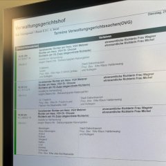 Verwaltungsgerichtshof: Termine Verwaltungsgerichtssachen (OVG)