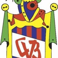 Auf dem Bild ist ein buntes Wappen mit einem Clown