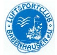 Man sieht das blaue Logo des Luftsportclub Babenhausen e.V. 