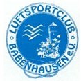 Man sieht das blaue Logo des Luftsportclub Babenhausen e.V. 