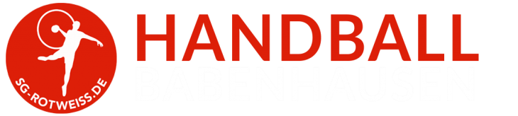 Man sieht das rote Logo des SG Rot Weiß Handball 